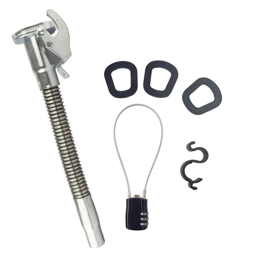 مجموعة مزيتة أنبوب دليل الزيت الفولاذي للجالون الأمريكي مع خطاف قفل برمز حبل سلكي وحلقة إغلاق احتياطية لصيانة طبلة الزيت #2