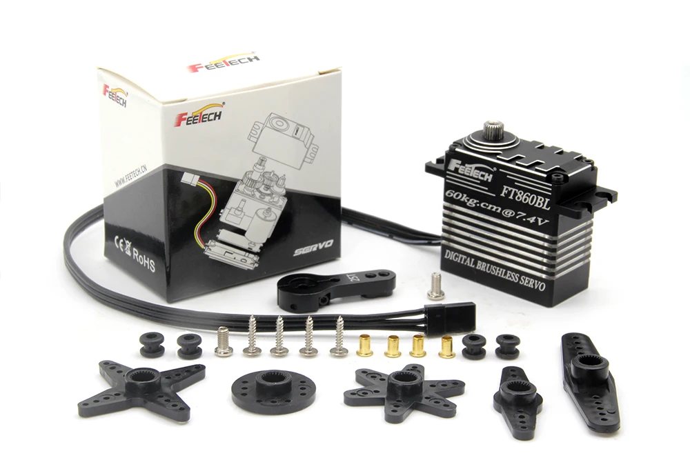Feetech FT860BL 60KG Brushless RC Servo IP67 Waterproof 8.4V 0.09sec/60° Speed Aluminum CNC Case Programmable for 1/10 RC Models
