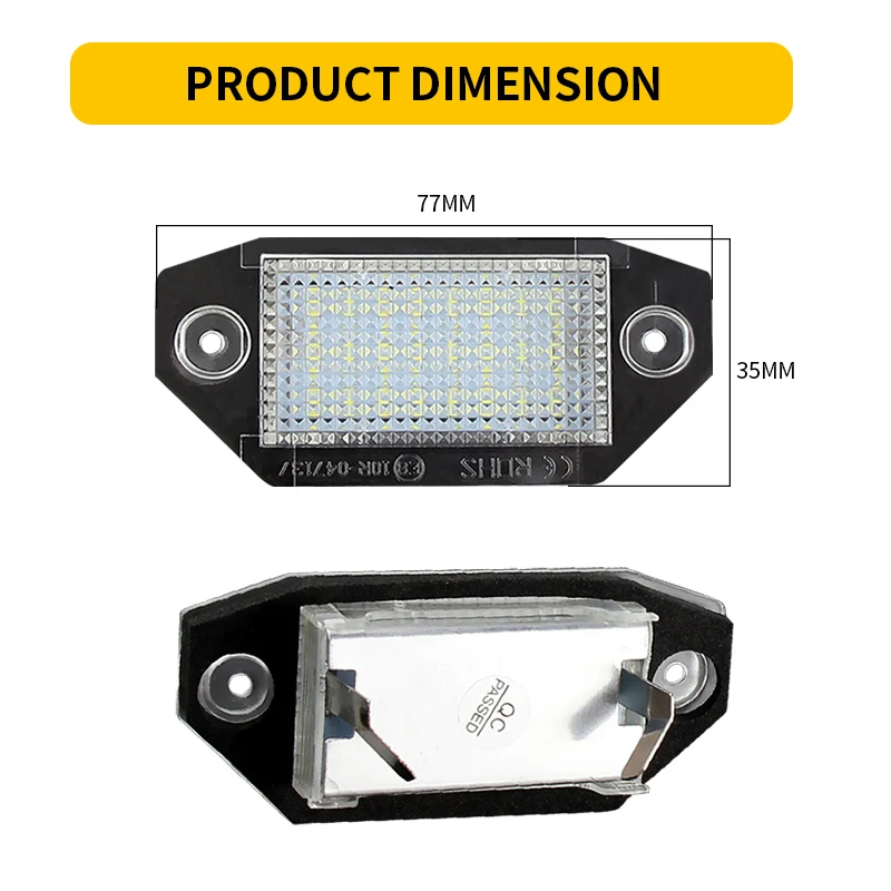 LED CanBus License Plate Lights Base for Car Mondeo MK III 2000~2007 4/5 Door AUTO Dedicated Number Lamp