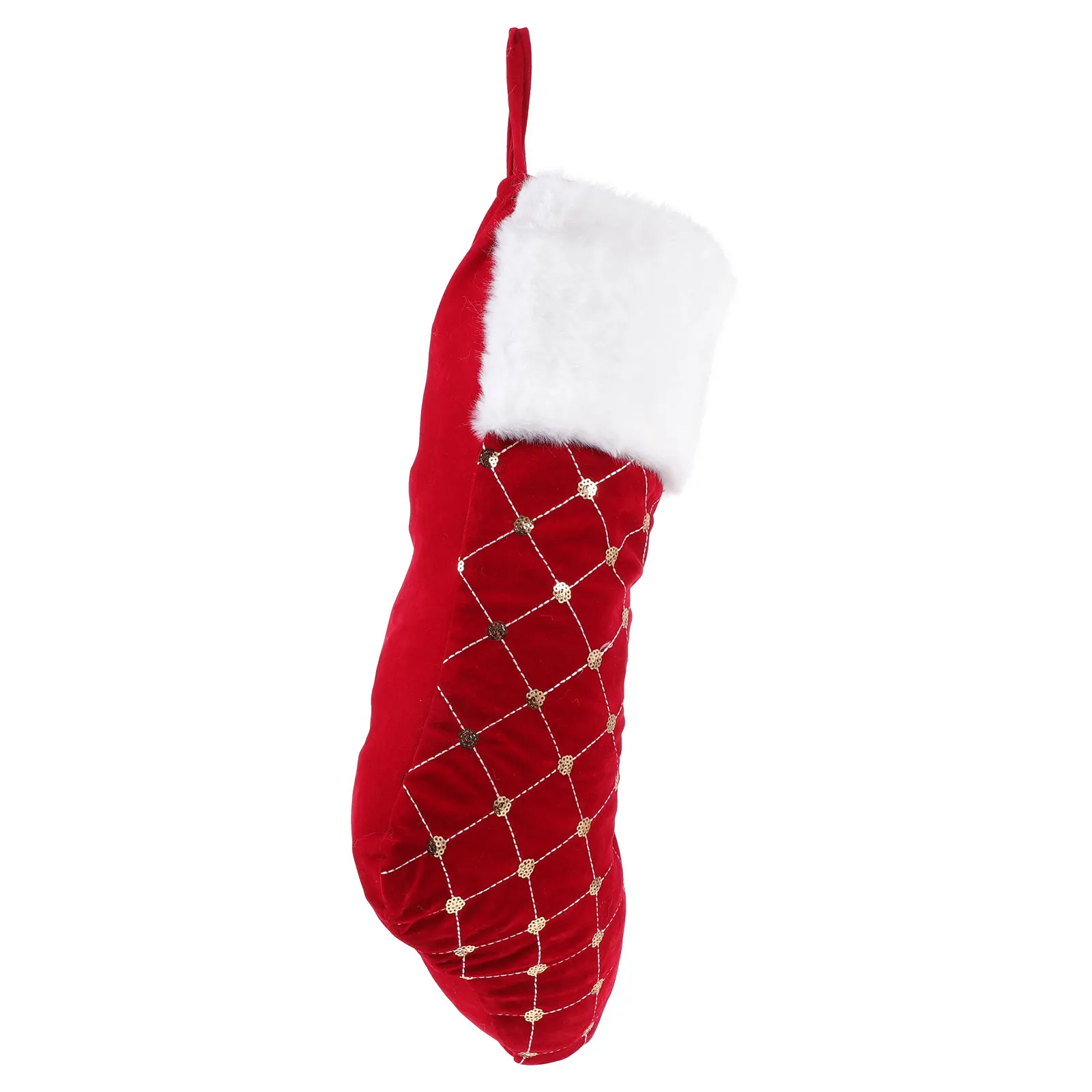 

Christmas Socks Gift Bag Holiday Decoration Children Stockings Sequin Polyester Candy Bright Colors Clear Printing Christmas New