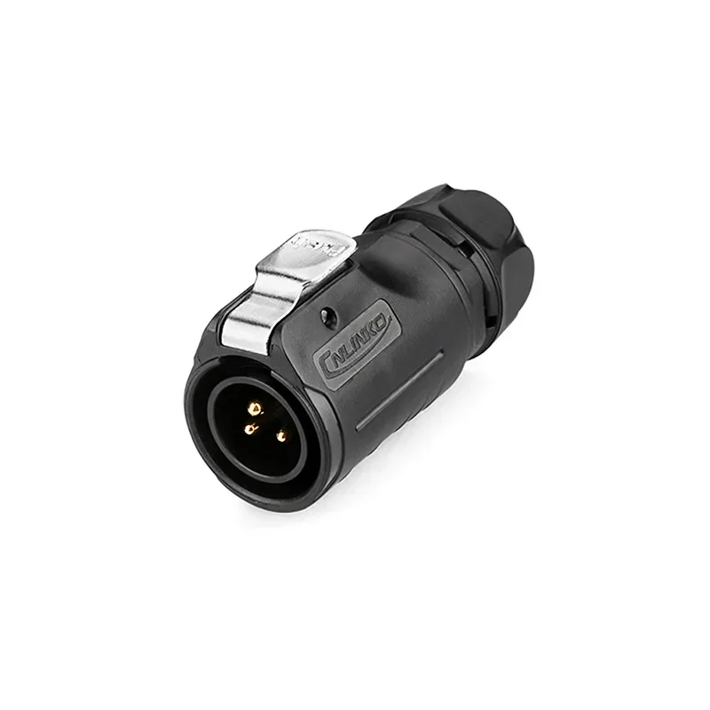 LP20 full plastic single hole 2-12 core photovoltaic L  ED waterproof power signal connector aviation plug socket