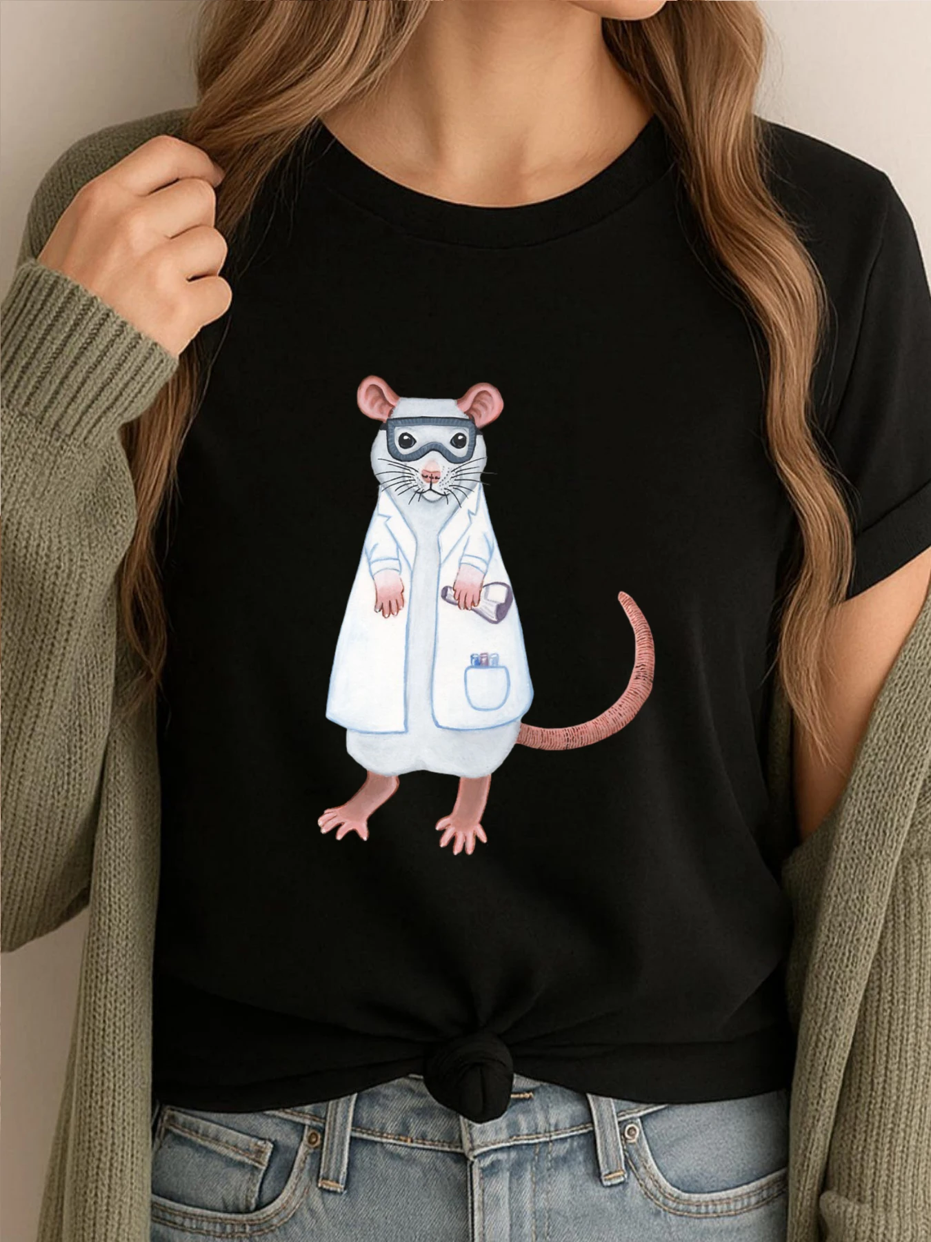 

Футболка с рисунком Lab Rat, мужская футболка, роскошная мужская футболка высокого качества, модные и модные топы, новейшая футболка с принтом