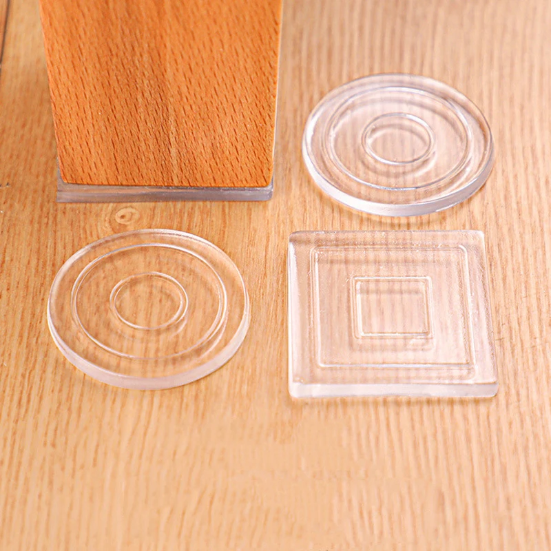 4pcs Silicone Non-Slip Pad Anti-moving Table Foot Mat Bed Foot Antislip Fixator Transparent Anti Vibration Pads Furniture Gasket image 3