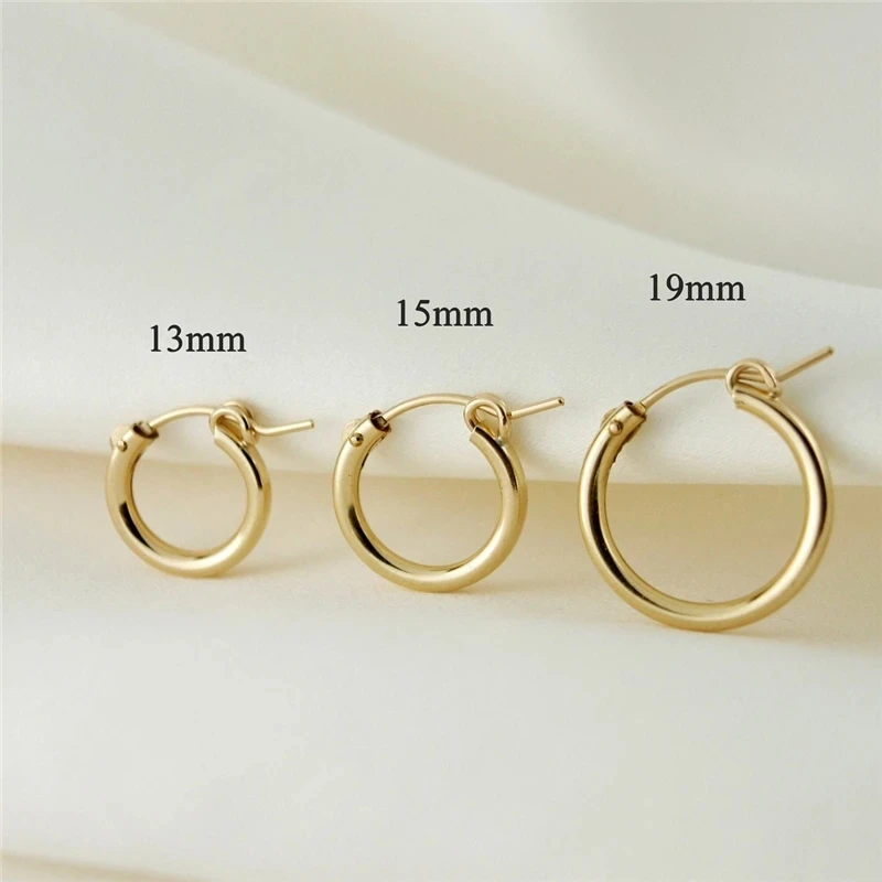 Eurowire Hoop 14K Gold Filled Hoop Earrings Wholesale Bulk Gold Pendant Hoop Earrings DIY Jewelry Findings Women Earrings