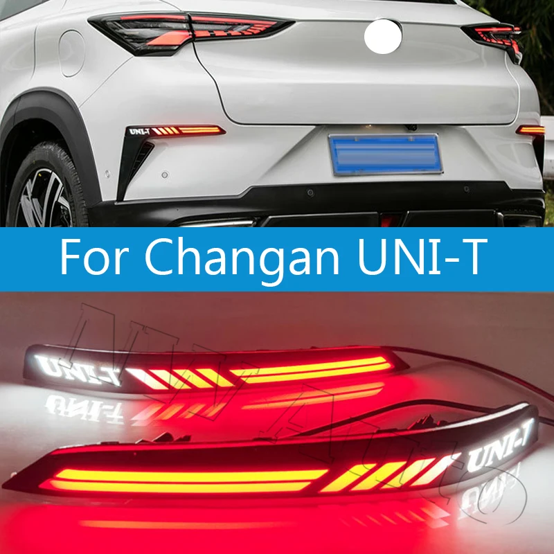 

Автомобильный светодиодный отражатель заднего бампера для Changan UNI-T, противотуманная фара, стоп-сигнал, задняя противотуманная фара