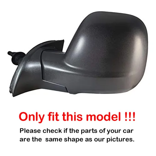 Imagen 2 del producto Para Citroen Berlingo III Combo E Peugeot Partner II Rifter 2012-2018 pegatina de coche cubierta de espejo retrovisor lateral tapa de ala embellecedora