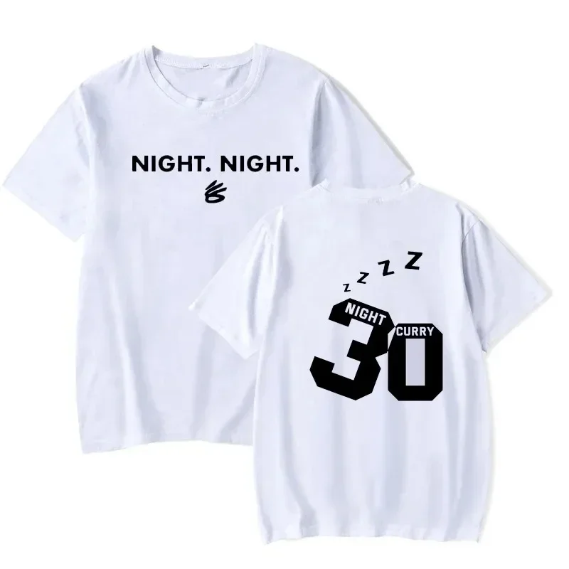 New Men Casual Summer Short Sleeve tshirt TShrit Black oNeck Male Clothes Streetwear top tee Steph Curry Night Night T Shirt