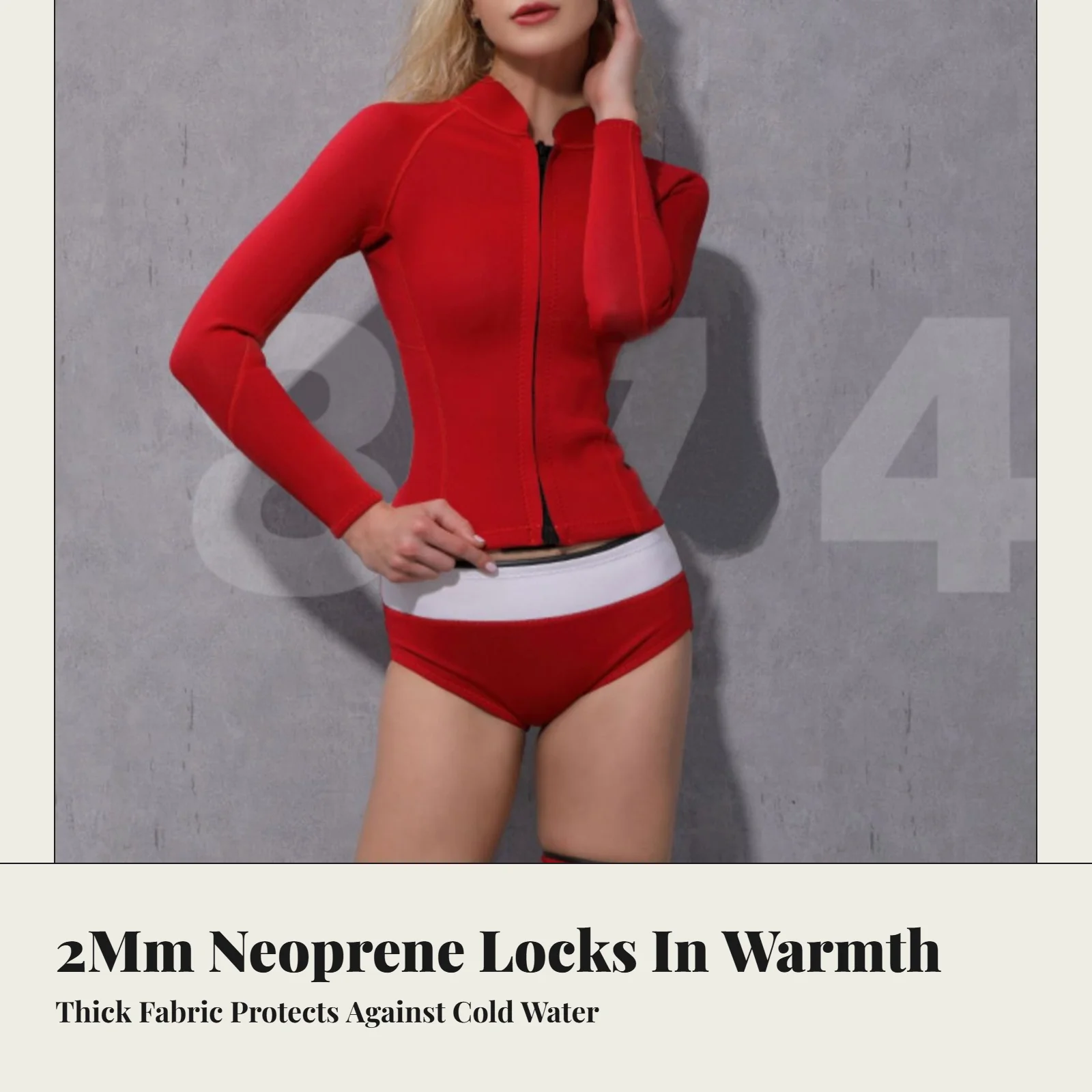 

2mm thermal wetsuit for surfing