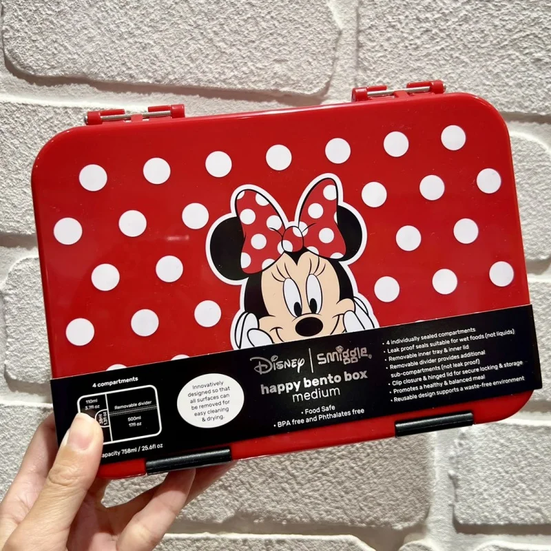 Genuine Disney Smiggle Australia Mermaid Mickey Mouse Meal Box Food Grade Lunch Box Spring And Autumn Picnic Lunch Box Gift