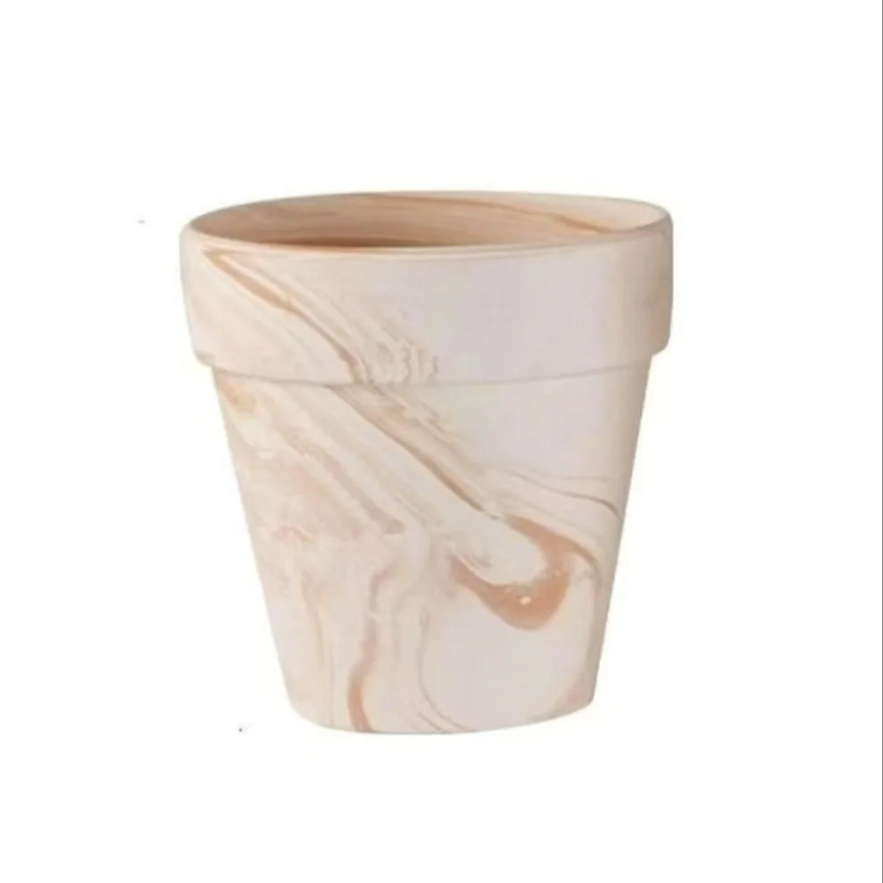 Red pottery flower pot Internet celebrity macchiato clay pot vegetarian fired ceramic succulent breathable Phalaenopsis white po