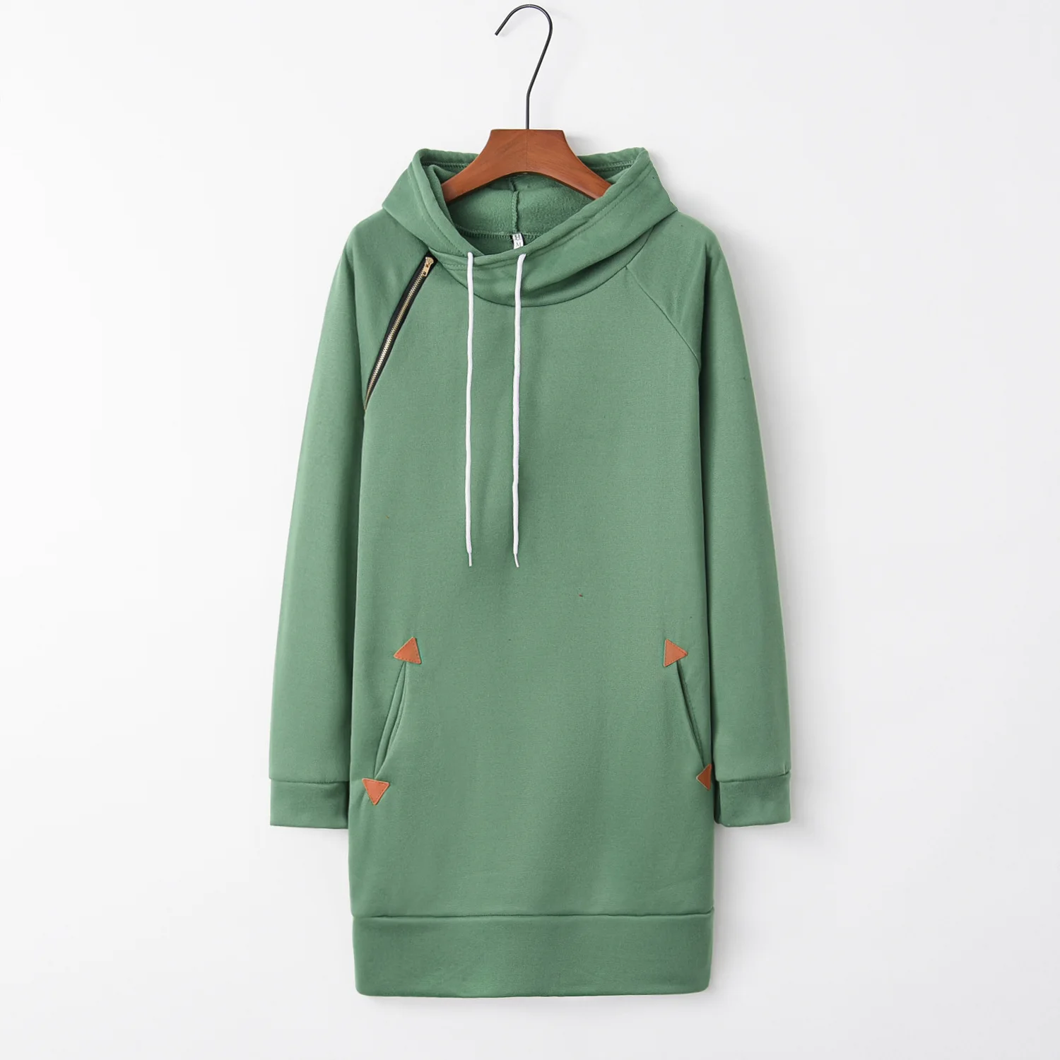2025 Long sleeves Women's Clothing woman dresses Hot selling new hooded zipper pullover mid length hoodie women cotton dress