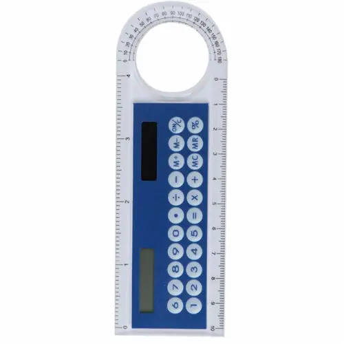 1 nueva Mini calculadora Solar lupa multifunción 10Cm calculadora de regla ultrafina suministros escolares de oficina 5 colores