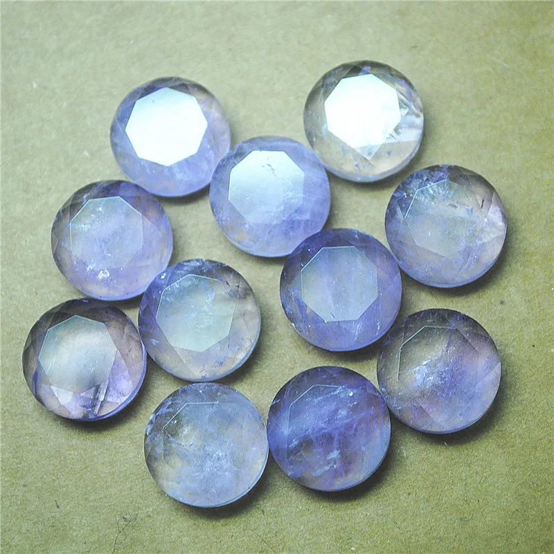 6 قطعة كبوشن الجمشت الطبيعي 13 مللي متر سطح الأحجار الكريمة الأوجه 5 مللي متر الارتفاع نوعية جيدة DIY بها بنفسك مجوهرات اكسسوارات