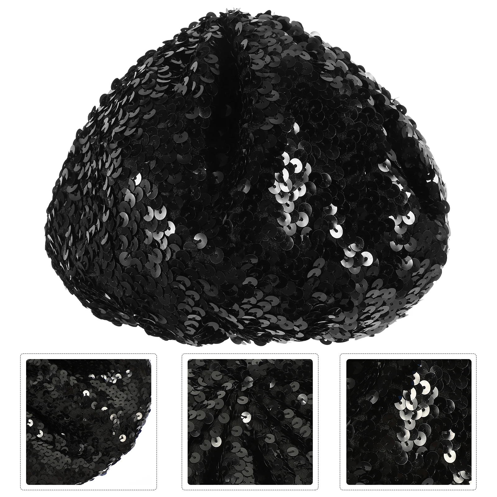 

Women Fashion Berets Sparkle Sequins Lightweight Pvc Polyester Shiny Durable Party Cosplay Costume Accessories Dance Performance