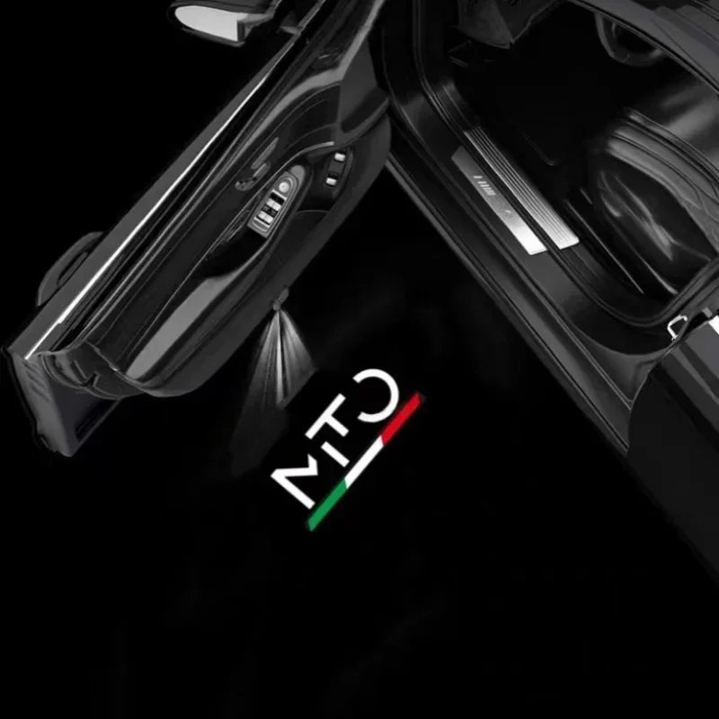 

2Pcs Car Styling Auto Door LED Decoration Wireless Welcome Light Logo Projector for Alfa Romeo Giulia Stelvio Mito 2009 -- Now