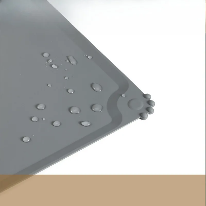 حصيرة الحيوانات الأليفة المصنوعة من السيليكون المخصصة للطعام لمنع الانسكاب وسهلة التنظيف؛ وسادة تغذية الحيوانات الأليفة المضادة للانزلاق ومضادة للرذاذ؛ وسادة كلب كبيرة