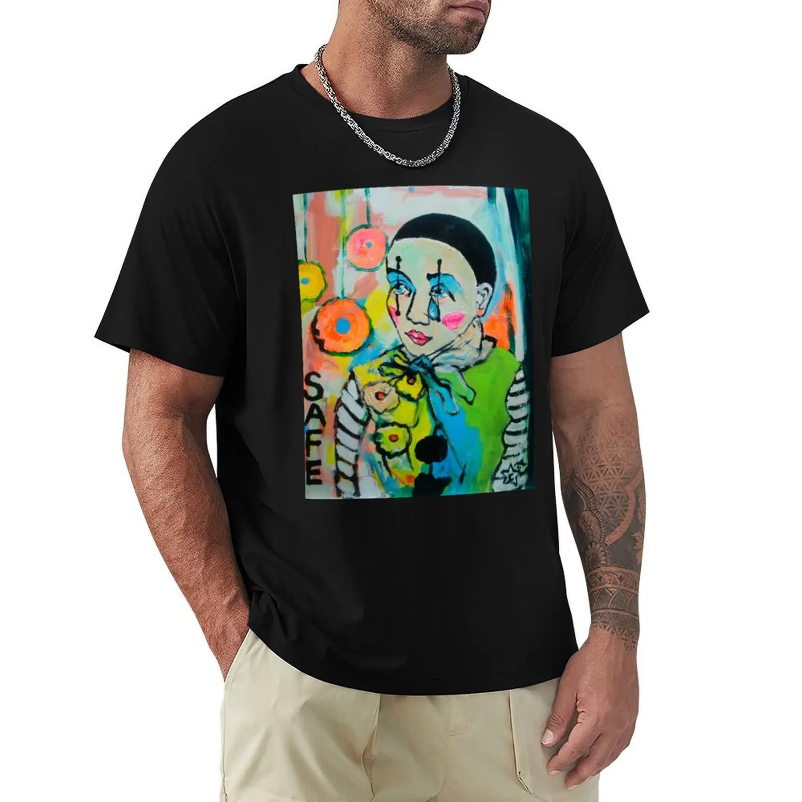 Safe Perot Clown T-Shirt Big Size Short Sleeve Tee for Men