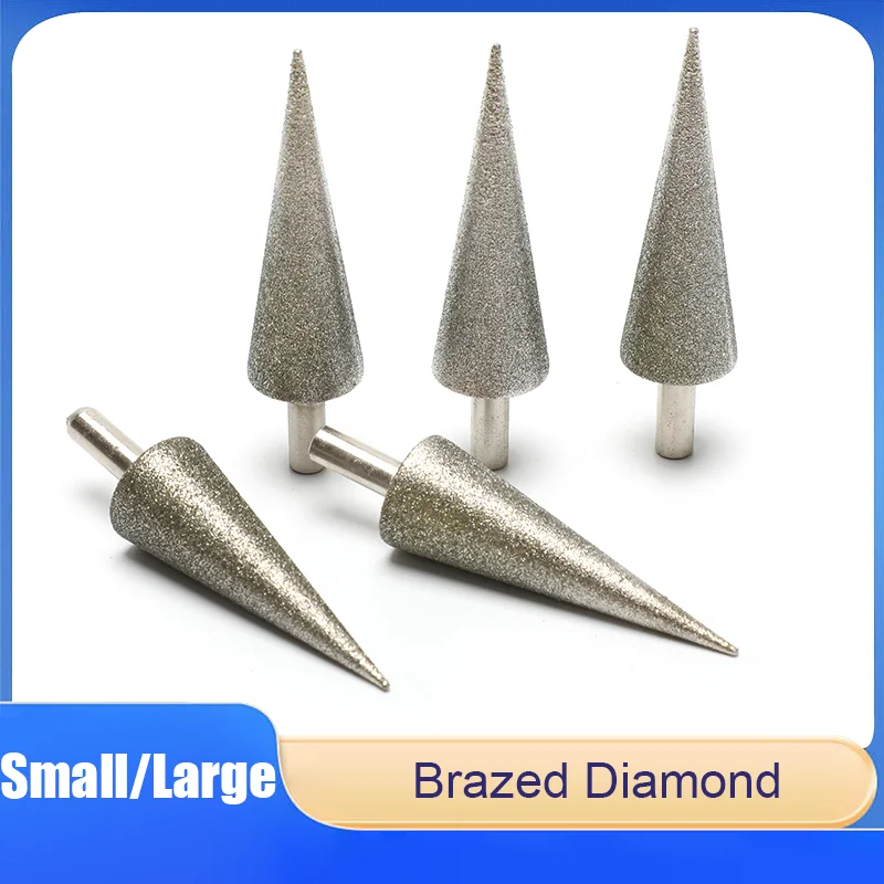 

1Pcs Brazed Diamond Cone Grinding Head Triangular Tip For Grinding Abrasive Polishing Accessorie Dremel Rotary Tools 6mm Shan
