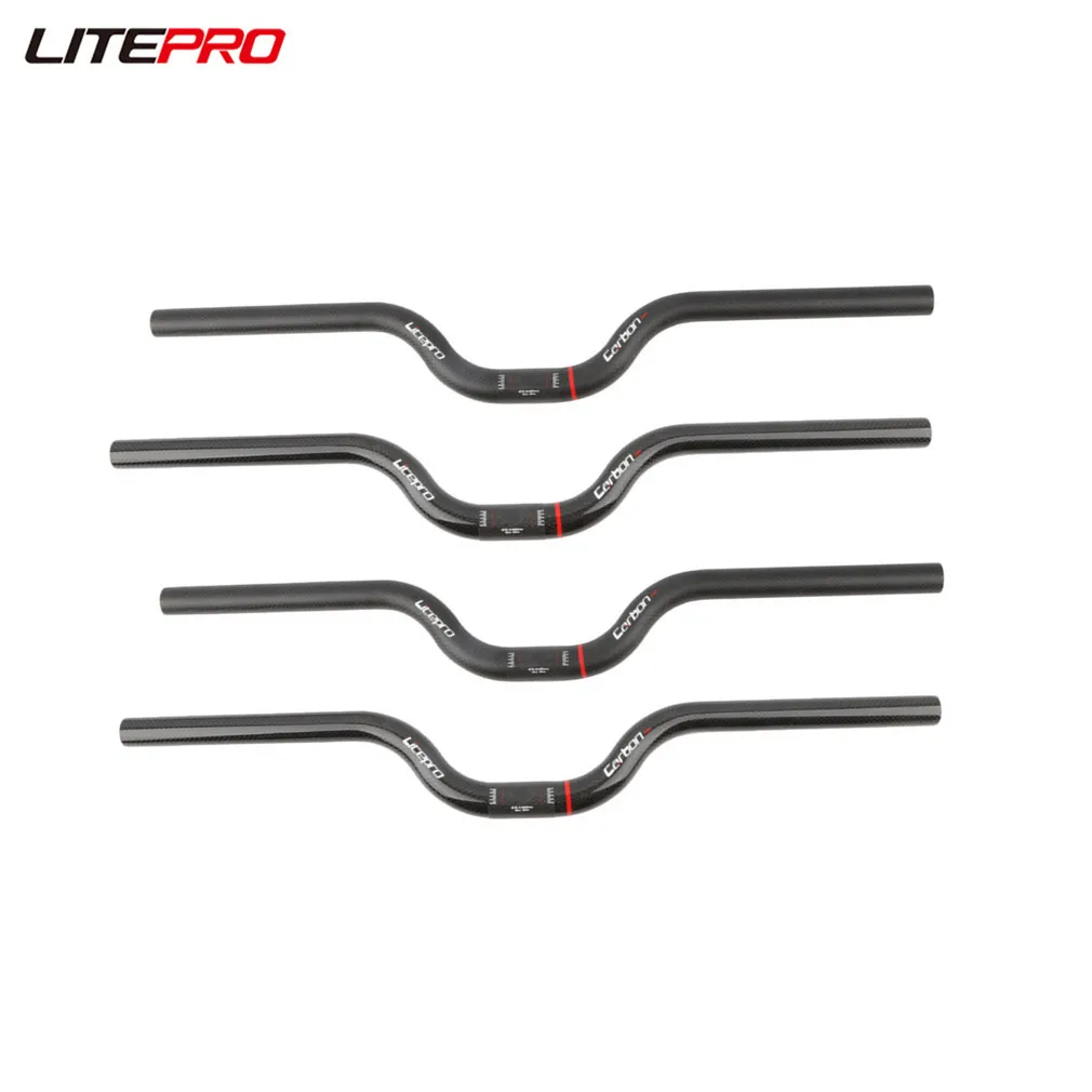 Litepro Bicycle 25.4 x 580MM Swallow Handlebar For Brompton Folding Bike Carbon Fibre M Handlebar