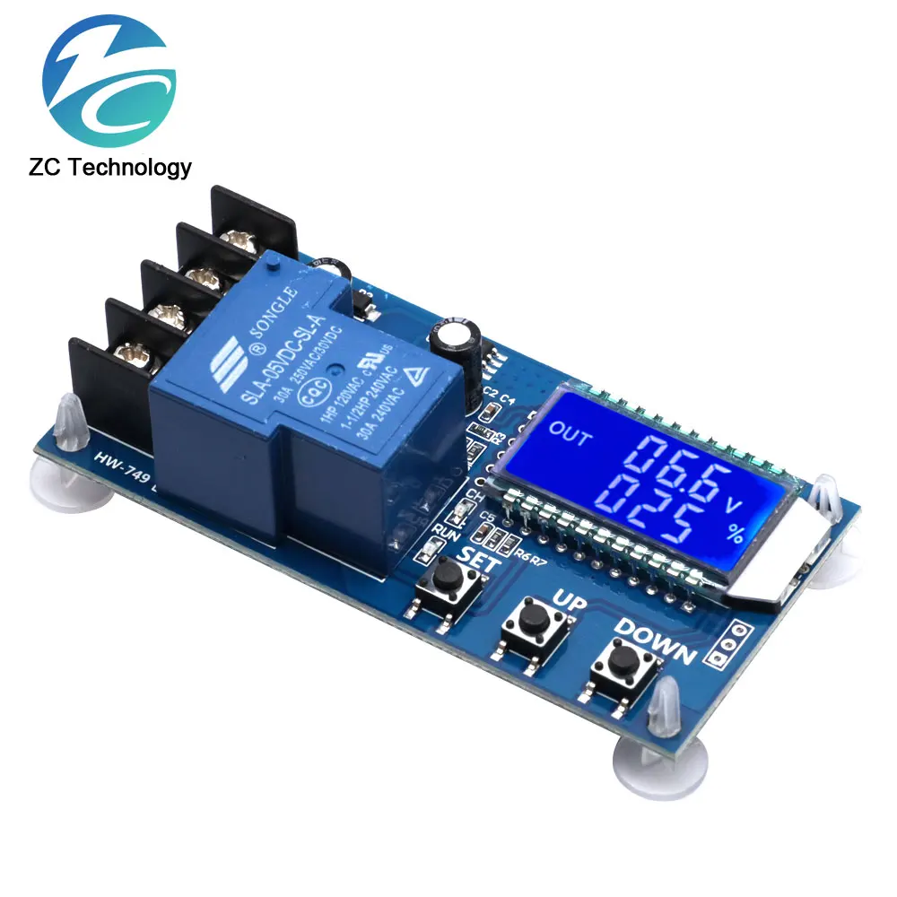 DC 6-60v 30A Storage battery Charging Control Module Protection Board Charger Time Switch LCD Display XY-L30A