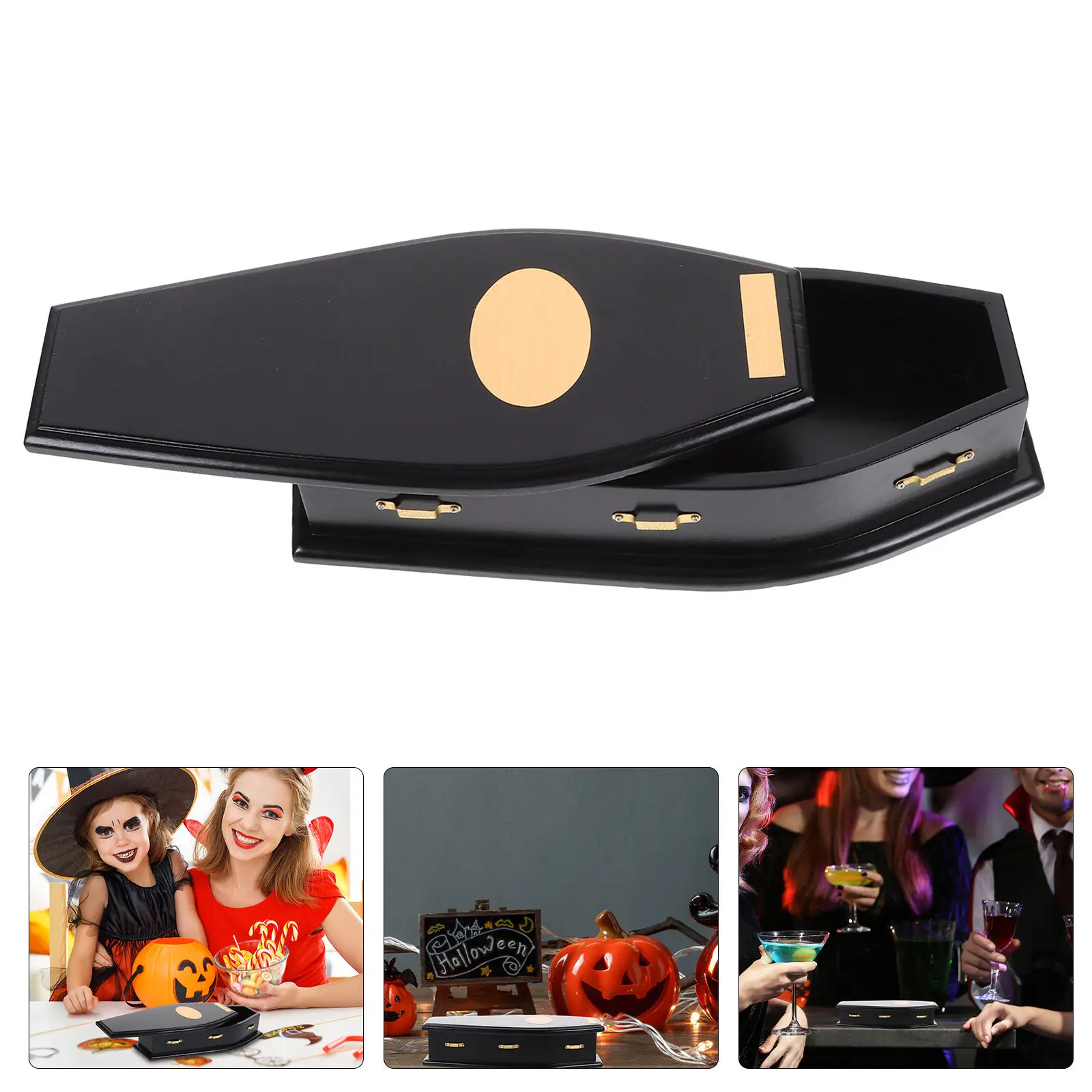 

Коробка-гроб для конфет в стиле Хэллоуин, прочная, стильная подарочная упаковка для сладостей, закусок, мелких лакомств, декоративная для вечеринок