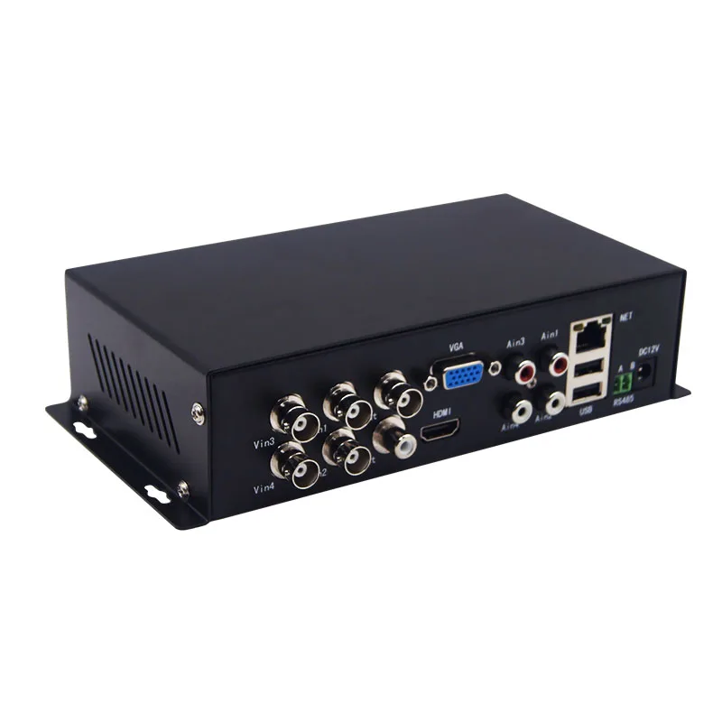 H.265 4-CH IPC AHD TVI CVI Coassiale 1080P HD Encoder video Supporto Uscita HDMI VGA Audio RS485