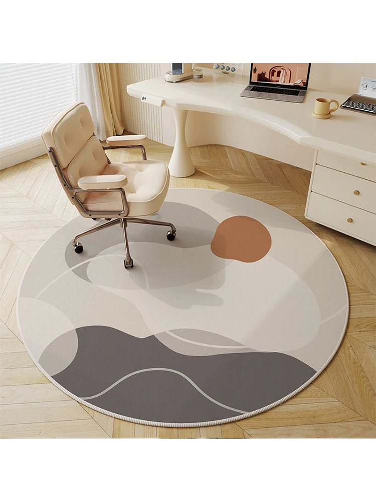 Ins Play Area Round Rugs Non-Slip Circle Classroom Rug Game Floor Mat for Bedroom Living Room Office Entryway Home Decor