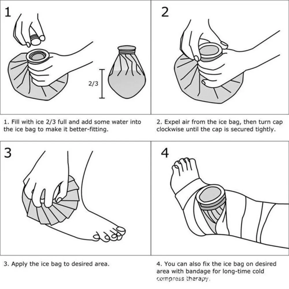 Hot Water Bag For Pain Relief Cold Water For Fever Reusable Ice Bag Pack for Arm Calf Knee Ankle Shoulder Neck Sprained