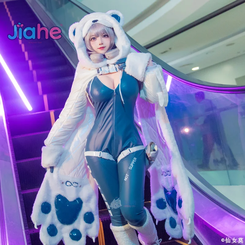 لعبة NIKKE: آلهة النصر Neve أزياء تنكرية بذلة جلدية ضيقة معطف قبعة الهالوين كرنفال الحلو موحدة Neve مجموعة