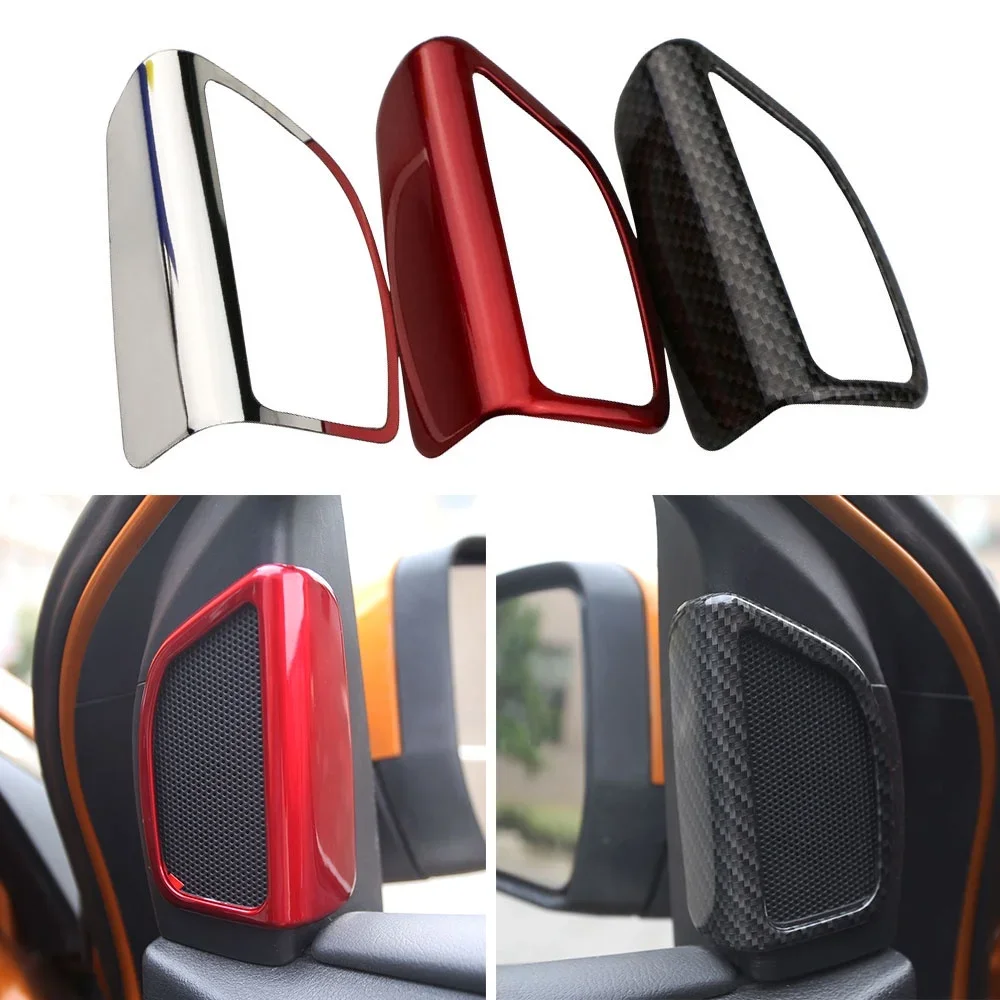 2Pcs Car Front Pillar Audio Speaker Panel Cover Trim Sticker for Ford Focus 3 Mk3 2015 2016 2017 2018 Styling Accessories