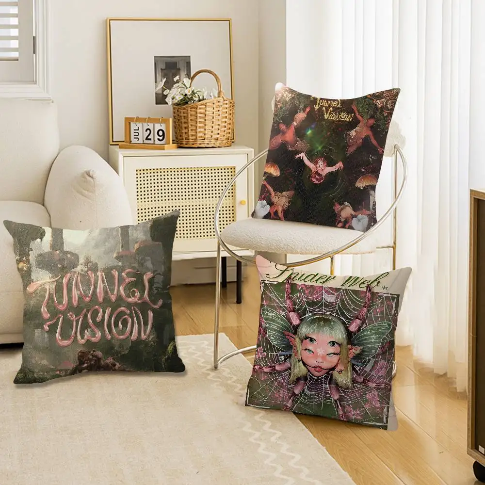 M-Melanie M-Martinez Singer Kissen, Geschenk, Heimbüro-Dekoration, Schlafzimmer, Sofa, Auto, Kissenbezug, 45 x 45 cm