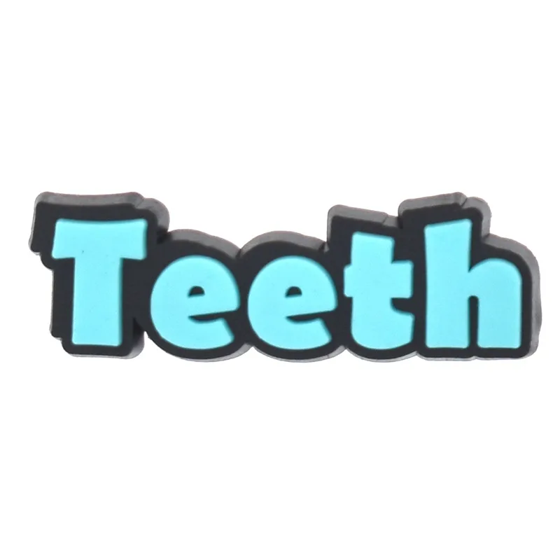 1Pcs Teeth Health Shoe Charms for Crocs Accessories Charms Clog Wristband Sandals Bracelet Decoration Birthday Party Gifts