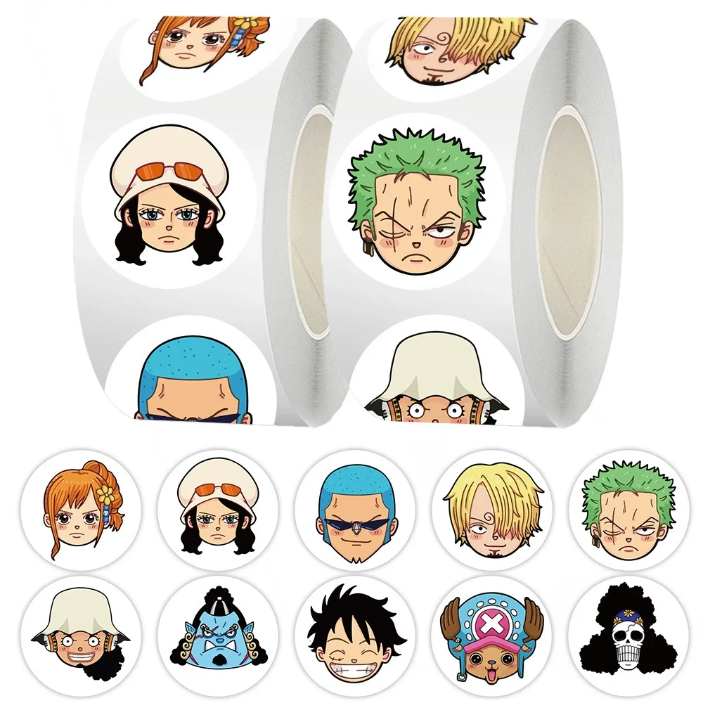 

500pcs One Piece Sticker Anime Stickers Cartoon DIY Mobile Phone Skateboard Refrigerator Decoration Seal Sticker Kids Gifts