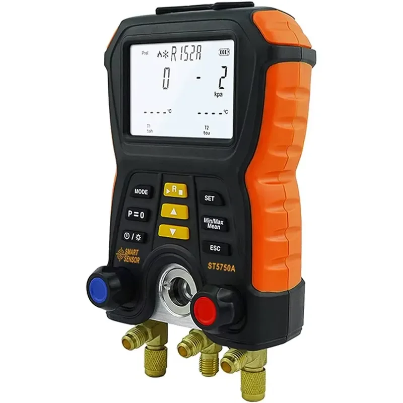 HTi R410a/R32/R22/R134a High Pressure Hvac Digital Gauge Set Dy517 Ensemble De Jauge Digital Manifold Pressure Tester