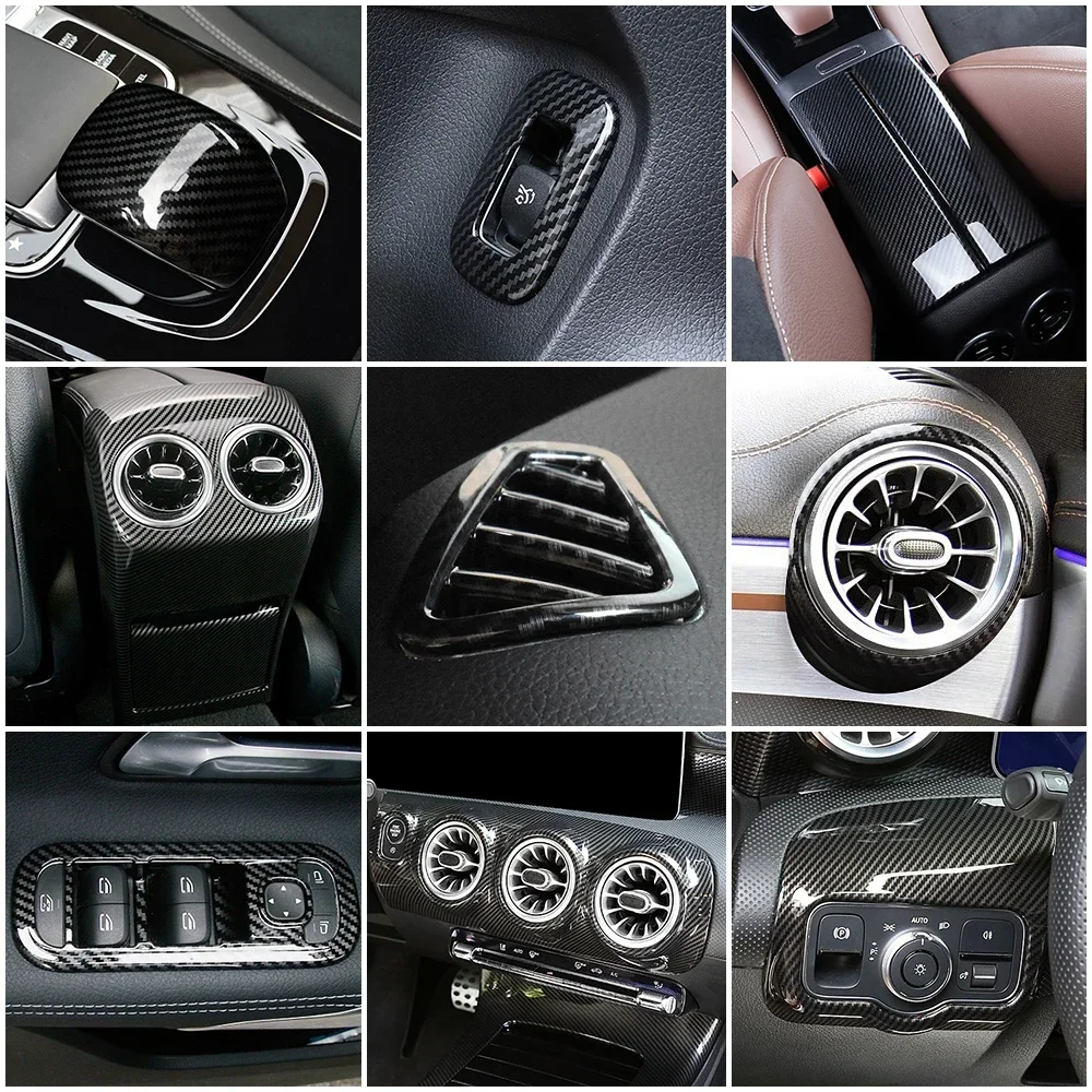 

Interior Accessories For Mercedes Benz A Class W177 V177 A180 A200 A250 Car Styling Center Console Part Carbon Fiber Refit Trim
