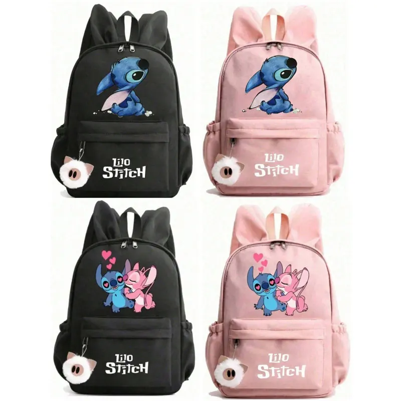 

Disney Stitch Rabbit Ears Backpack Elementary School Bag Fashion Casual Small School Bag Backpack