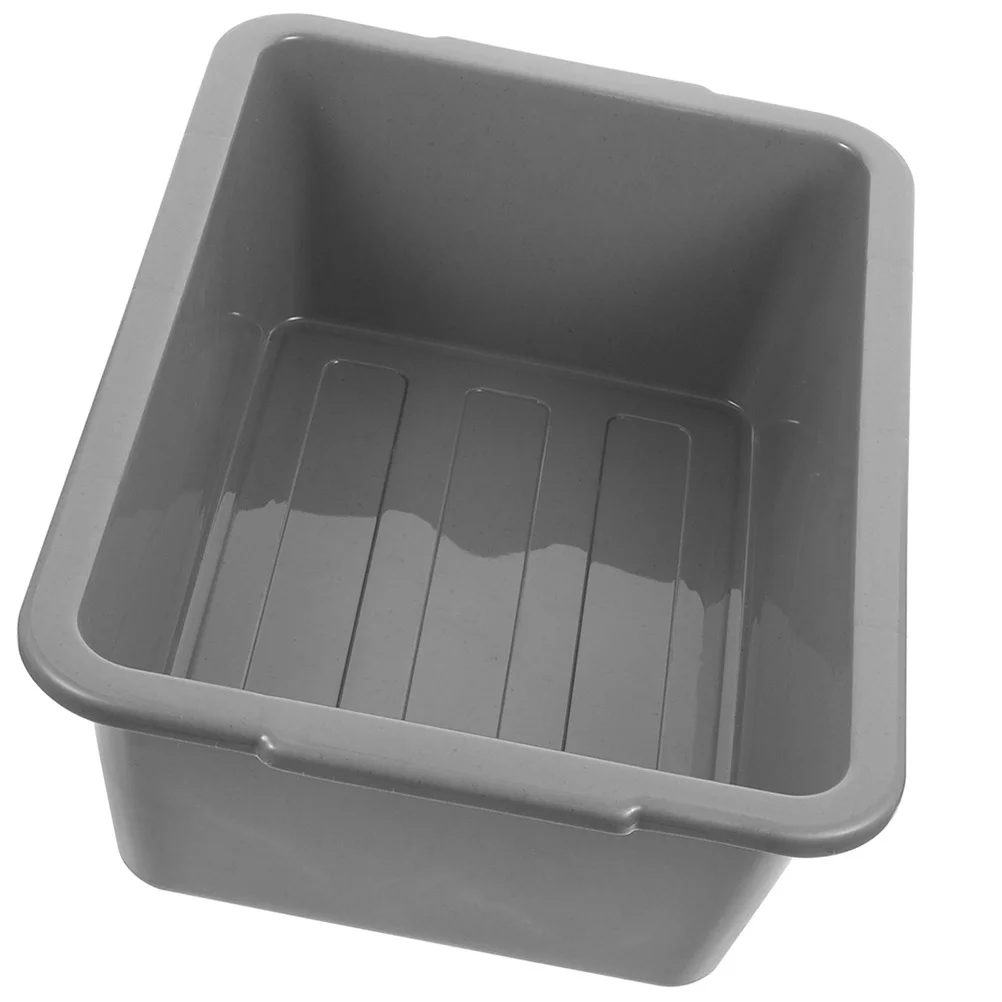 Rectangle Thick Plastic Basin 40x28x13cm Grey Hotel Restaurant Wash Tub Kitchen ganizing Box Dish Vegetable Basket Freezer