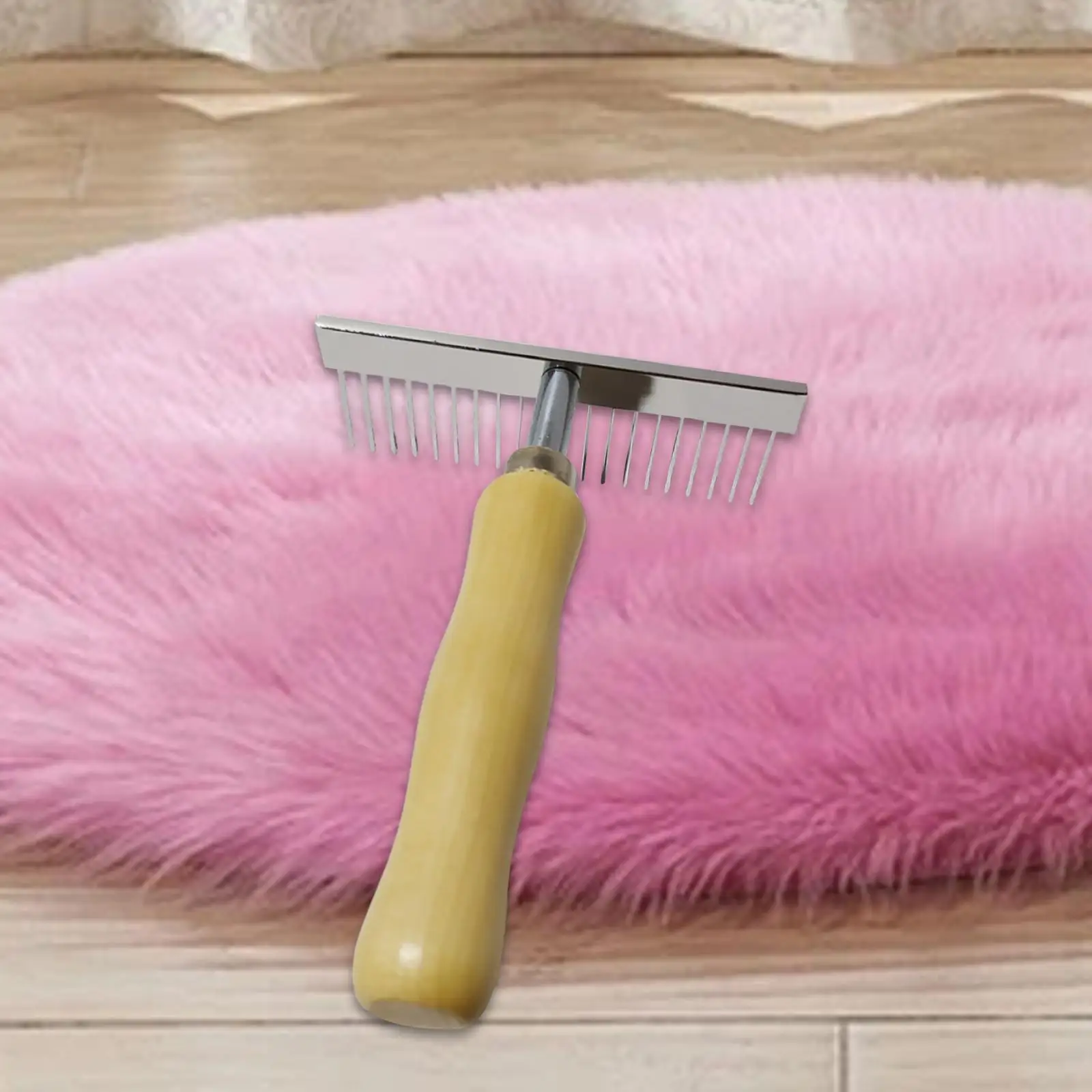 Carpet Rake Carpet Comb Pet Hair Remover Quick Restoration Pet Rake Comb Dog Grooming Rake for Rug Carpet Steps Hallways