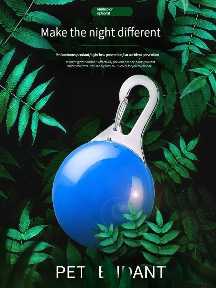 Collier lumineux LED pour chien et chat, pendentif lumineux, lumières Flash, accessoires pour animaux de compagnie, marche nocturne, fournitures de collier pour animaux de compagnie