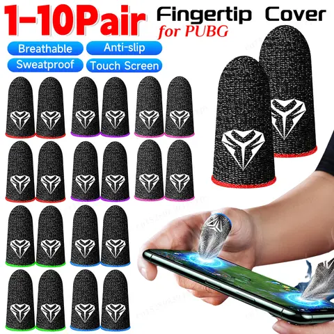 Mobile Game Fingertip Gloves For PUBG Gamer Sweatproof Anti-slip Touch Screen Finger Sleeve Breathable Gaming Finger Cover