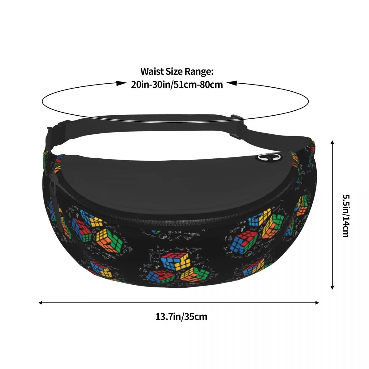 Cool Math Rubics Player Fanny Pack para mulheres e homens, bolsa de cintura crossbody para amantes, bolsa de dinheiro para viagens, caminhadas, telefone