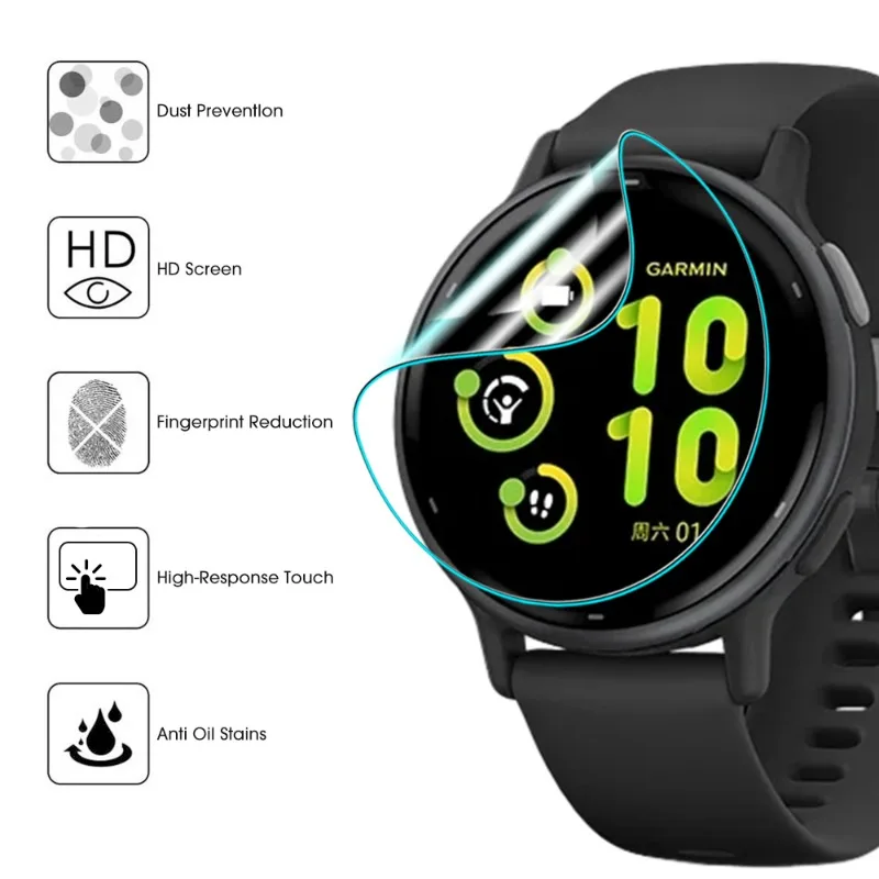 5-1 pz pellicole idrogel per Garmin Vivoactive 5 pellicole protettive Smartwatch pellicola protettiva per schermo HD pellicola antigraffio per Vivoactive 5