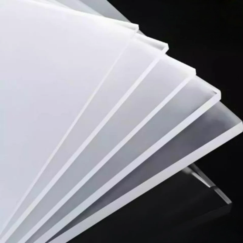 Single Sided Frosted Semi Transparent Acrylic Board Customized Organic Glass Processing Transparent Plastic Board Thick 5mm-10mm