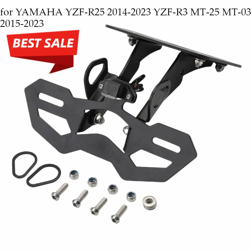 

Кронштейн для номерного знака мотоцикла со светодиодной подсветкой для YAMAHA YZF-R25 2014-2023, YZF-R3, MT-25, MT-03 2015-2023