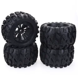 4PCS 125mm 1/10 Monster Truck Tire & Wheel Hex 12mm For Traxxas Tamiya Kyosho HPI HSP Savage XS TM Flux LRP