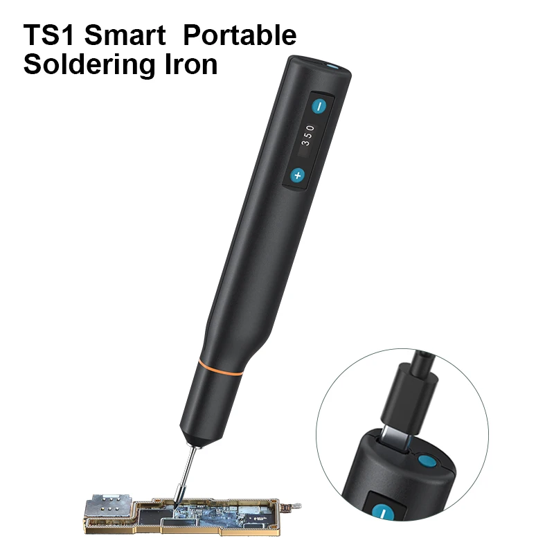 

QUICK TS1 Smart Portable Soldering Iron Integrated Precision Welding Tip LCD Display Stable Temperature Soldering Tool