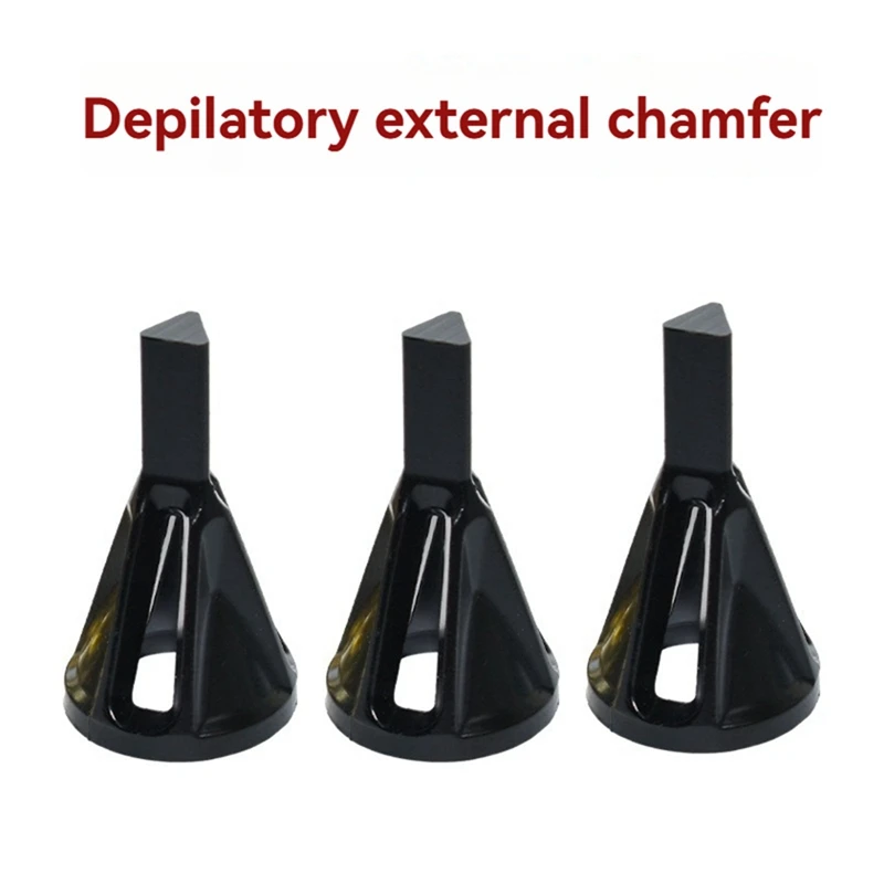 ABJI-3Pc Triangular Handle Length Of 18Mm Except For Burr Screw Polishing Drill Chamfering Tool Suitable Diameter Of 6-19Mm