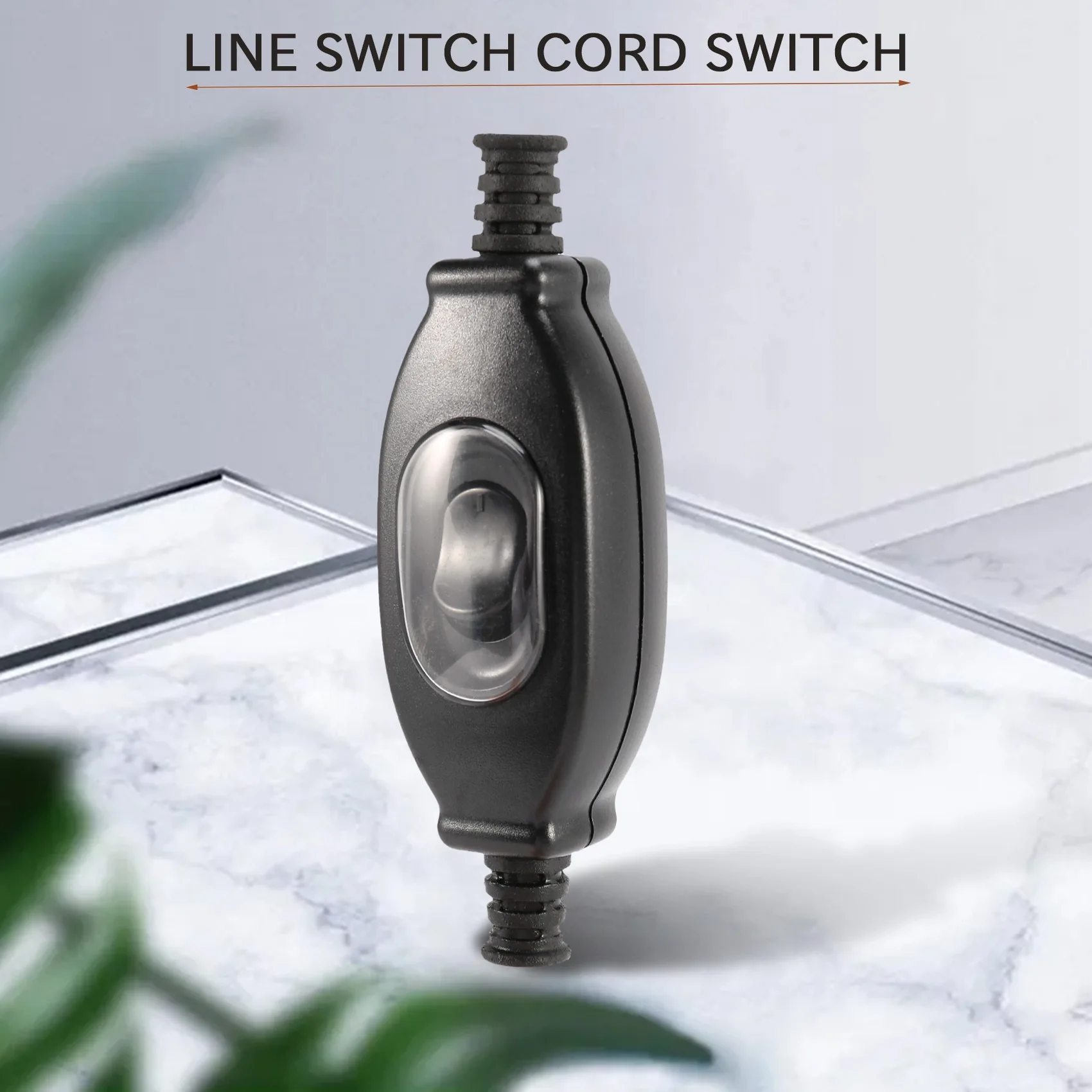 3A 250V 6mm Waterproof in Line Switch Cord Switch IP65 Round Wire Silver Contact Double Cut Switch Dust Switch