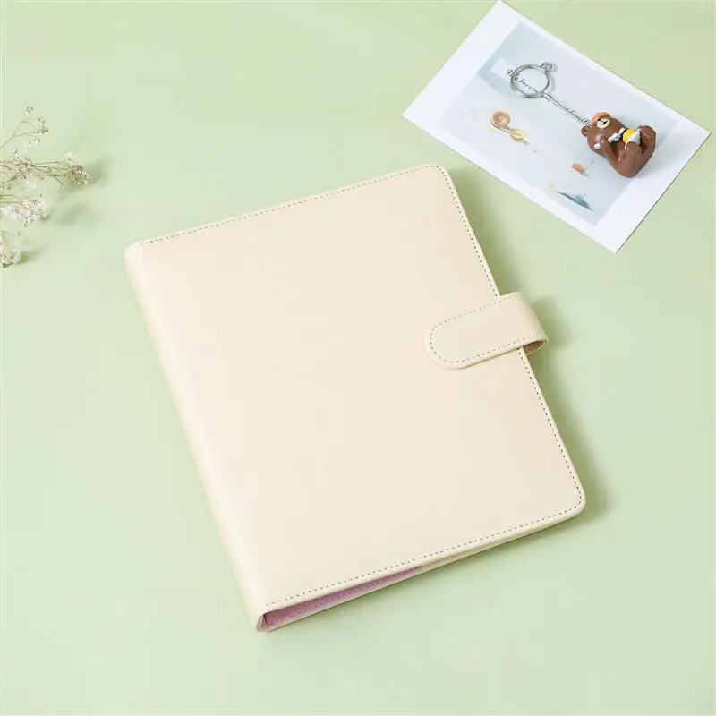 Copertina raccoglitore quadrata in pelle PU Macaron A6 A7, raccoglitore ad anelli ricaricabile a 6 anelli, sigillatura con fibbia magnetica, libro di carte stellari per notebook 2 in 1