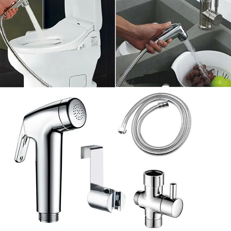 

Ручной распылитель G1 2 для унитаза/биде, серебристый, для ванной/душа, высококачественный, с держателем и шлангом